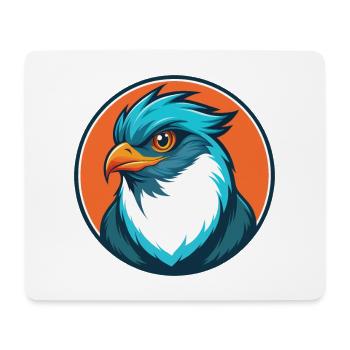 Coucou oiseau mignon Kawaii dessin animé Animal Animal Logo - Tapis de souris (format paysage) - blanc - Devant