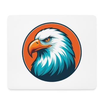 Adler Niedlich Kawaii Cartoon Clipart Tier Haustier Logo - Mousepad (Querformat) - Weiß - Vorne