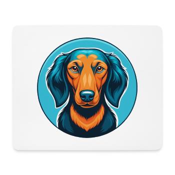 Dachshund Dog Cute Kawaii Cartoon Animal Pet Logo - Mouse Pad (horizontal) - white - Front