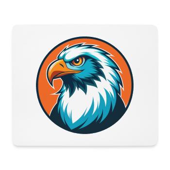 Falcon Cute Kawaii Cartoon Clipart Animal Pet Logo - Mouse Pad (horizontal) - white - Front