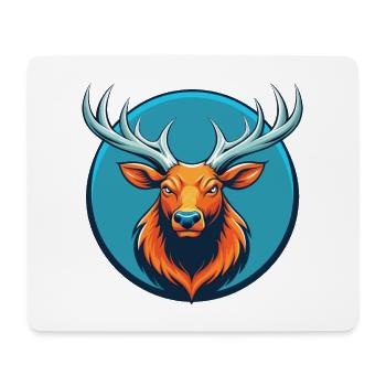 Elch süße Kawaii Cartoon Clipart Tier Haustier Logo - Mousepad (Querformat) - Weiß - Vorne