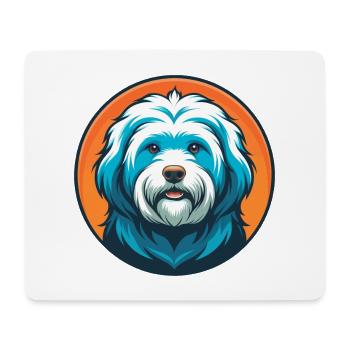 Havaneser Hund Niedliches Kawaii Cartoon Tier Haustier Logo - Mousepad (Querformat) - Weiß - Vorne