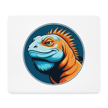 Iguana Cute Kawaii Cartoon Clipart Animal Pet Logo - Mouse Pad (horizontal) - white - Front