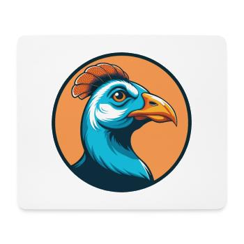 Perlhuhn Niedliches Kawaii Cartoon Tier Haustier Logo - Mousepad (Querformat) - Weiß - Vorne