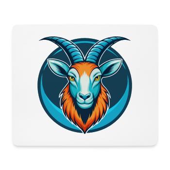 Steinbock Niedliche Kawaii Cartoon Clipart Tier Haustier Logo - Mousepad (Querformat) - Weiß - Vorne
