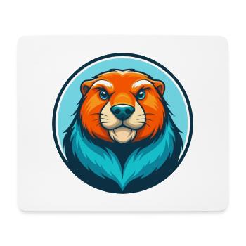 Marmot Cute Kawaii Cartoon Clipart Animal Pet Logo - Mouse Pad (horizontal) - white - Front