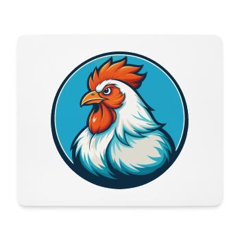 Hen Cute Kawaii Cartoon Clipart Animal Pet Logo - Mouse Pad (horizontal) - white - Front