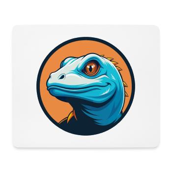 Eidechse Niedliche Kawaii Cartoon Clipart Tier Haustier Logo - Mousepad (Querformat) - Weiß - Vorne