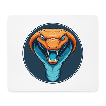 Snake Cute Kawaii Cartoon Clipart Animal Pet Logo - Mouse Pad (horizontal) - white - Front