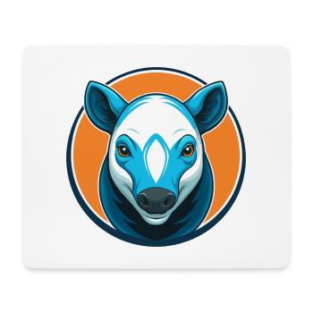 Tapir Niedliche Kawaii Cartoon Clipart Tier Haustier Logo - Mousepad (Querformat) - Weiß - Vorne