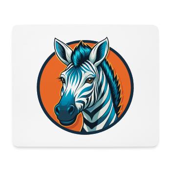 Zebra Cute Kawaii Cartoon Clipart Animal Pet Logo - Mouse Pad (horizontal) - white - Front