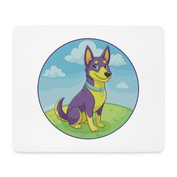 Australischer Kelpie Hund Niedliches Kawaii Cartoon Tier - Mousepad (Querformat) - Weiß - Vorne
