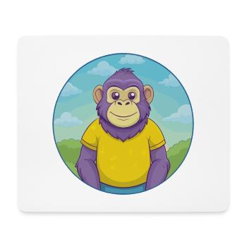 Bonobo Cute Kawaii Cartoon Clipart Animal Pet - Mouse Pad (horizontal) - white - Front