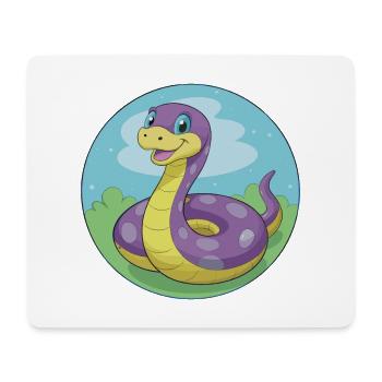 Anaconda Cute Kawaii Cartoon Clipart Animal Pet - Mouse Pad (horizontal) - white - Front