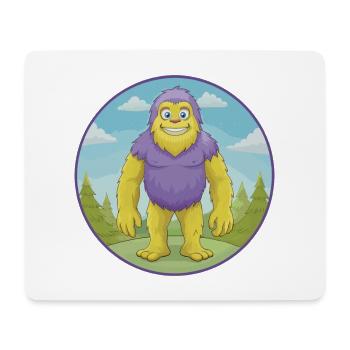 BigFoot mignon Kawaii dessin animé Clipart Animal de compagnie - Tapis de souris (format paysage) - blanc - Devant