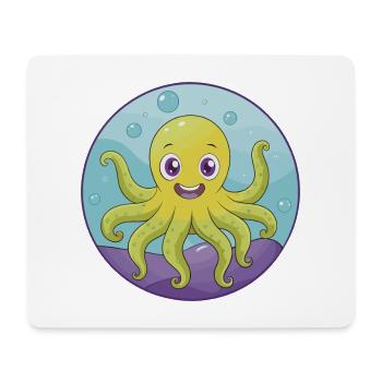 Octopus Cute Kawaii Cartoon Clipart Animal Pet - Mouse Pad (horizontal) - white - Front