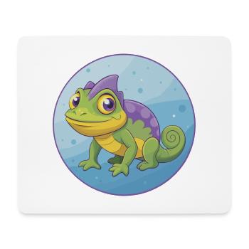 Chameleon Cute Kawaii Cartoon Clipart Animal Pet - Mouse Pad (horizontal) - white - Front