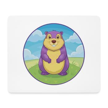 Marmot Cute Kawaii Cartoon Clipart Animal Pet - Mouse Pad (horizontal) - white - Front