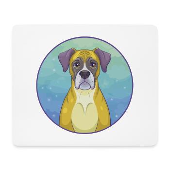Boxer Hund Niedlich Kawaii Cartoon Clipart Tier Haustier - Mousepad (Querformat) - Weiß - Vorne