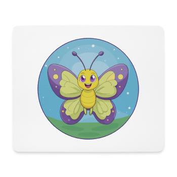 Butterfly Cute Kawaii Cartoon Clipart Animal Pet - Mouse Pad (horizontal) - white - Front