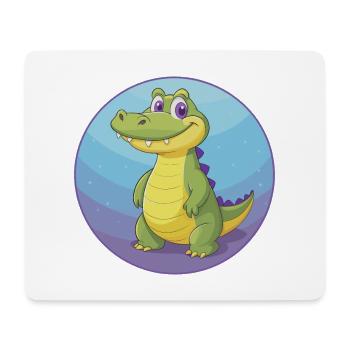 Crocodile Mignon Kawaii Dessin animé Clipart Animal de compagnie - Tapis de souris (format paysage) - blanc - Devant