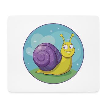 Snail Cute Kawaii Cartoon Clipart Animal Pet - Mouse Pad (horizontal) - white - Front