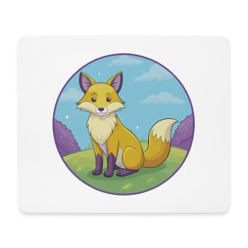 Fuchs Niedlich Kawaii Cartoon Clipart Tier Haustier - Mousepad (Querformat) - Weiß - Vorne