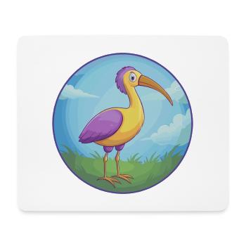 Ibis Cute Kawaii Cartoon Clipart Animal Pet - Mouse Pad (horizontal) - white - Front