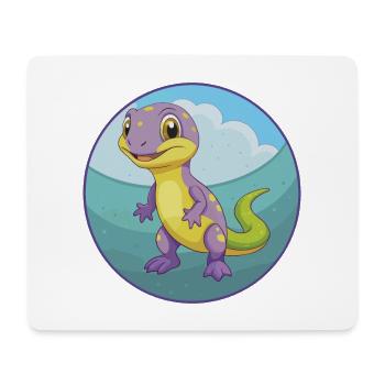 Eidechse Niedlich Kawaii Cartoon Clipart Tier Haustier - Mousepad (Querformat) - Weiß - Vorne