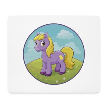 Pony Niedliche Kawaii Cartoon Clipart Tier Haustier - Mousepad (Querformat) - Weiß - Vorne