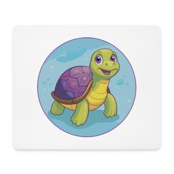 Turtle Cute Kawaii Cartoon Clipart Animal Pet - Mouse Pad (horizontal) - white - Front