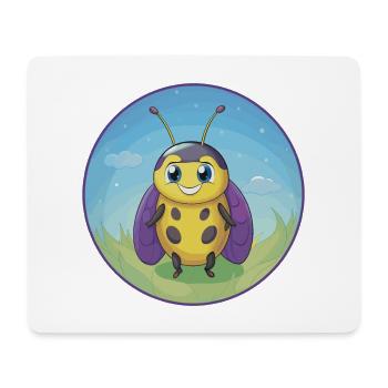 Ladybug Cute Kawaii Cartoon Clipart Animal Pet - Mouse Pad (horizontal) - white - Front