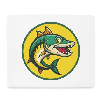 Barracuda Mignon Kawaii Dessin animé Clipart Animal de compagnie - Tapis de souris (format paysage) - blanc - Devant