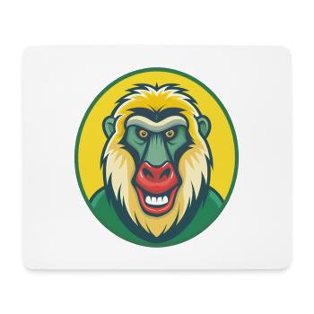 Baboon Cute Kawaii Cartoon Clipart Pet Animal - Mouse Pad (horizontal) - white - Front