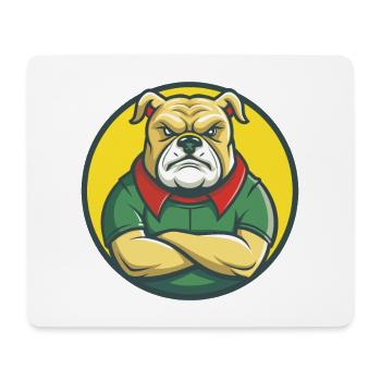 Bulldog Cute Kawaii Cartoon Clipart Pet Animal - Mouse Pad (horizontal) - white - Front
