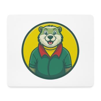 Murmeltier Niedliche Kawaii Cartoon Clipart Haustier Tier - Mousepad (Querformat) - Weiß - Vorne