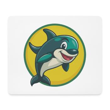Orca Cute Kawaii Cartoon Clipart Pet Animal - Mouse Pad (horizontal) - white - Front