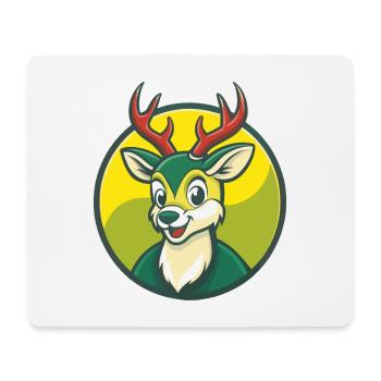 Deer Cute Kawaii Cartoon Clipart Pet Animal - Mouse Pad (horizontal) - white - Front
