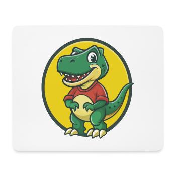 Dinosaurier Niedlich Kawaii Cartoon Clipart Haustier Tier - Mousepad (Querformat) - Weiß - Vorne