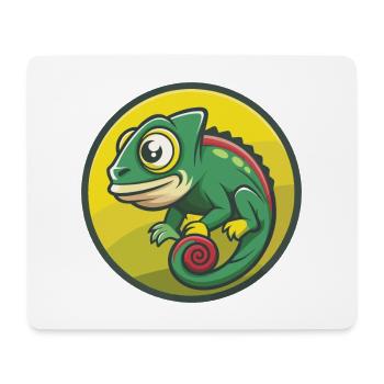 Chameleon Cute Kawaii Cartoon Clipart Pet Animal - Mouse Pad (horizontal) - white - Front