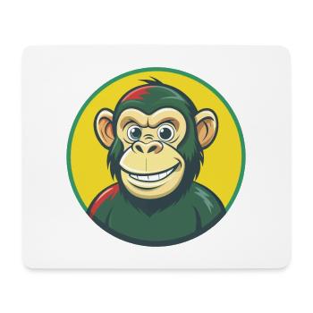 Schimpanse Niedliche Kawaii Cartoon Clipart Haustier Tier - Mousepad (Querformat) - Weiß - Vorne