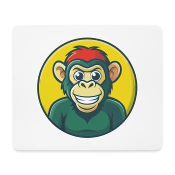 Bonobo Cute Kawaii Cartoon Clipart Pet Animal - Mouse Pad (horizontal) - white - Front