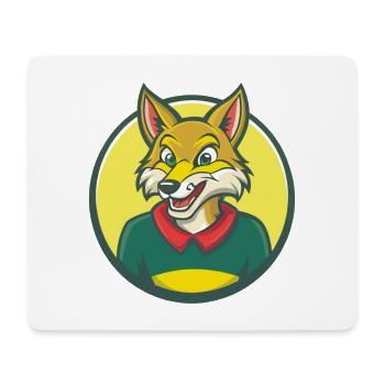 Coyote mignon kawaii dessin animé Clipart Animal de compagnie - Tapis de souris (format paysage) - blanc - Devant