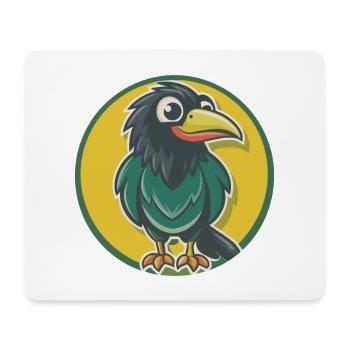 Rabe süße Kawaii Cartoon Clipart Haustier Tier - Mousepad (Querformat) - Weiß - Vorne