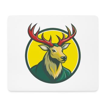 Elch süße Kawaii Cartoon Clipart Haustier Tier - Mousepad (Querformat) - Weiß - Vorne