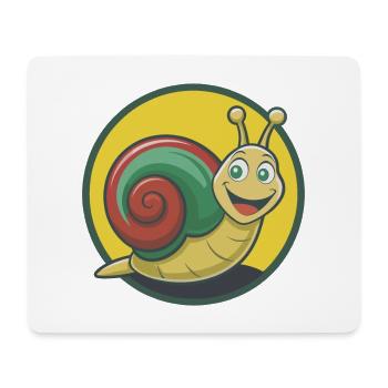 Snail Cute Kawaii Cartoon Clipart Pet Animal - Mouse Pad (horizontal) - white - Front