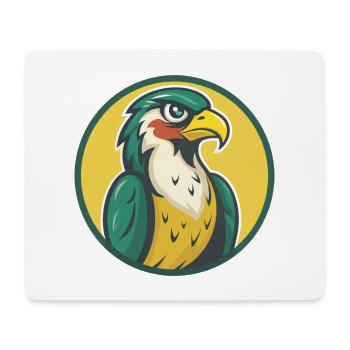 Falcon Cute Kawaii Cartoon Clipart Pet Animal - Mouse Pad (horizontal) - white - Front