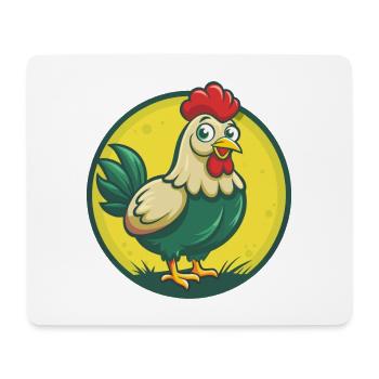 Hen Cute Kawaii Cartoon Clipart Pet Animal - Mouse Pad (horizontal) - white - Front