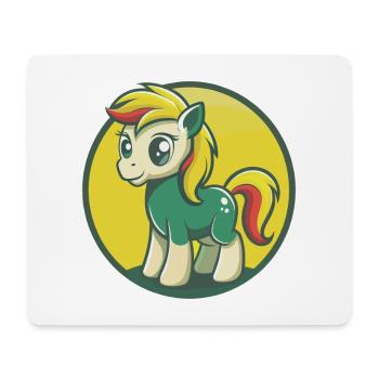 Pony Niedliche Kawaii Cartoon Clipart Haustier Tier - Mousepad (Querformat) - Weiß - Vorne