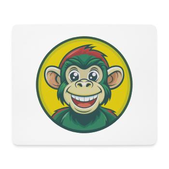 Monkey Cute Kawaii Cartoon Clipart Pet Animal - Mouse Pad (horizontal) - white - Front